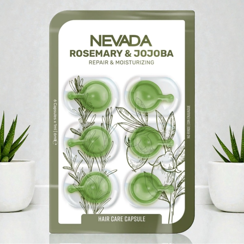 Nevada Rosemary & Jojoba Repair & Moisturizing Hair Care Capsules - Green